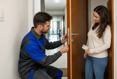 Chaveiro abrindo uma porta com ferramentas apropriadas em Castanhal.